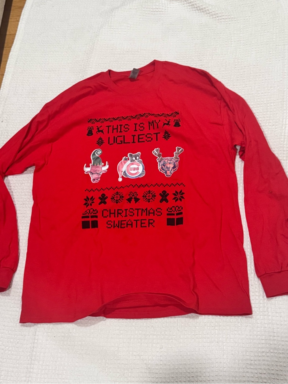 Chicago Men's 'This Is My Ugliest Christmas Sweater' Long-Sleeve Tee